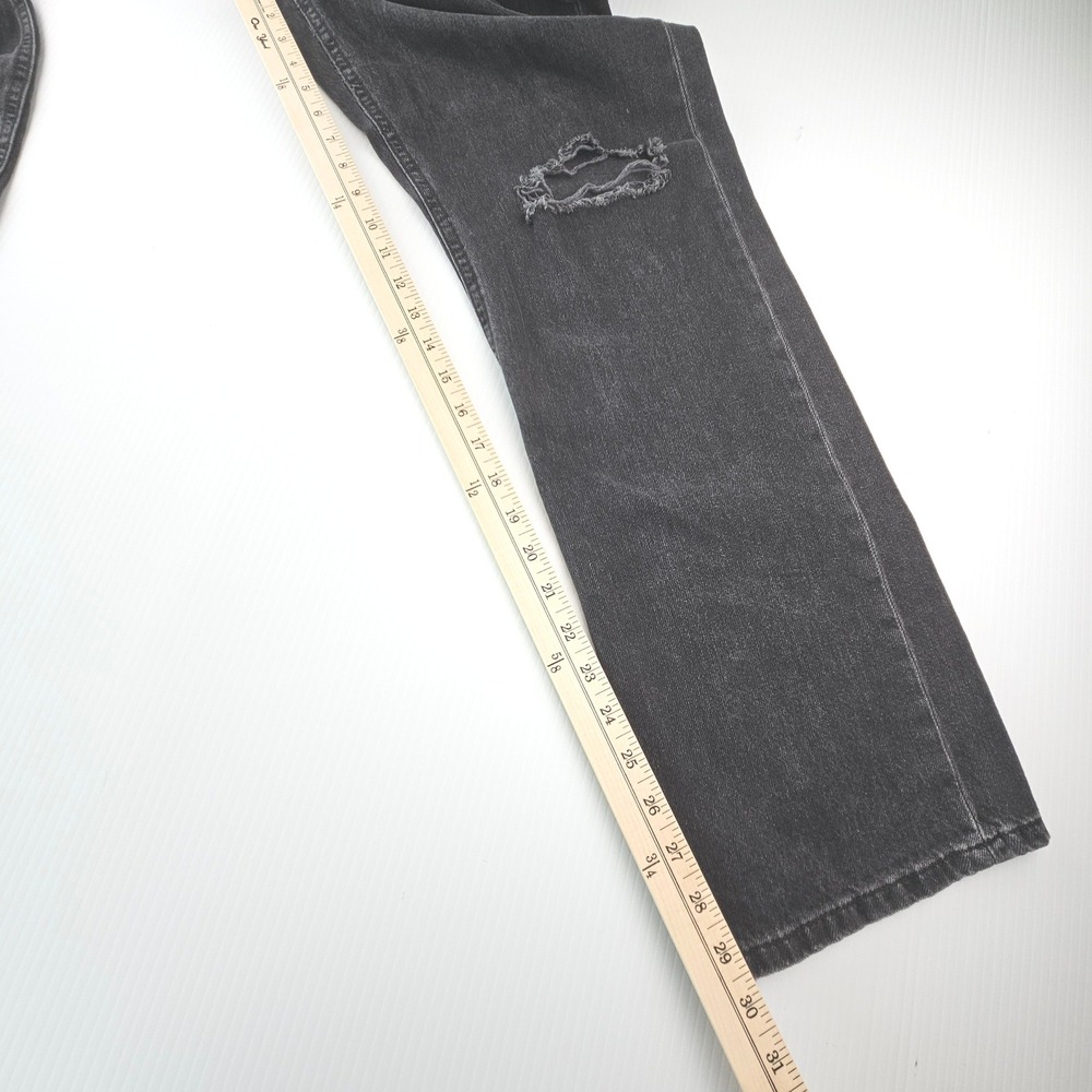 Aeropostale 90s Baggy Distressed Jeans Washed Black Grunge Skater Streetwear 8 - Picture 3 of 10